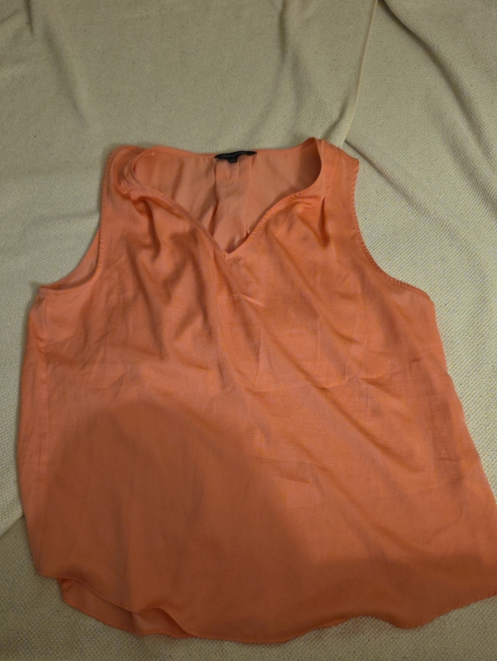 Women's Sleeveless V-Neck Tank Top - Orange